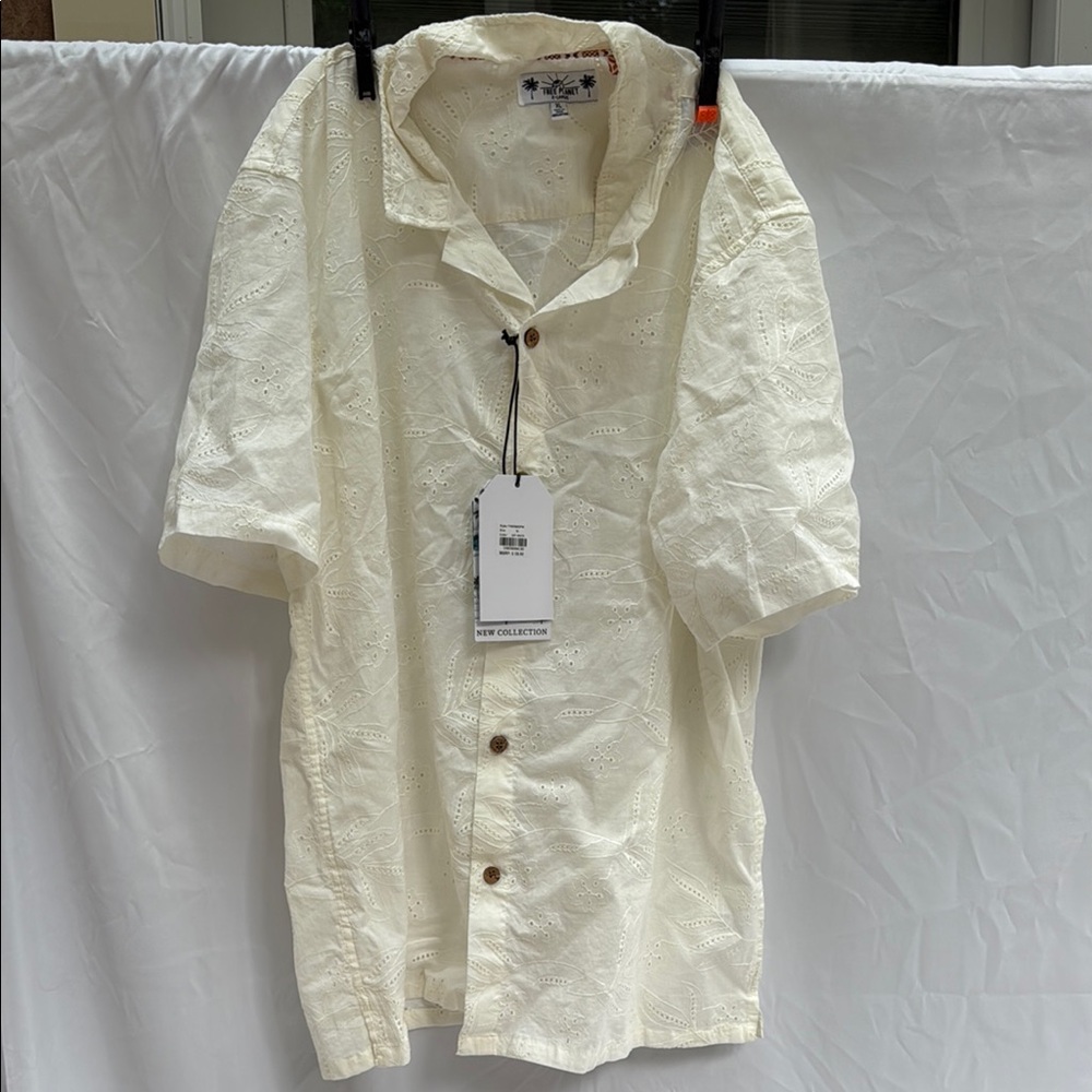 Men's Cream Short Sleeve Shirt